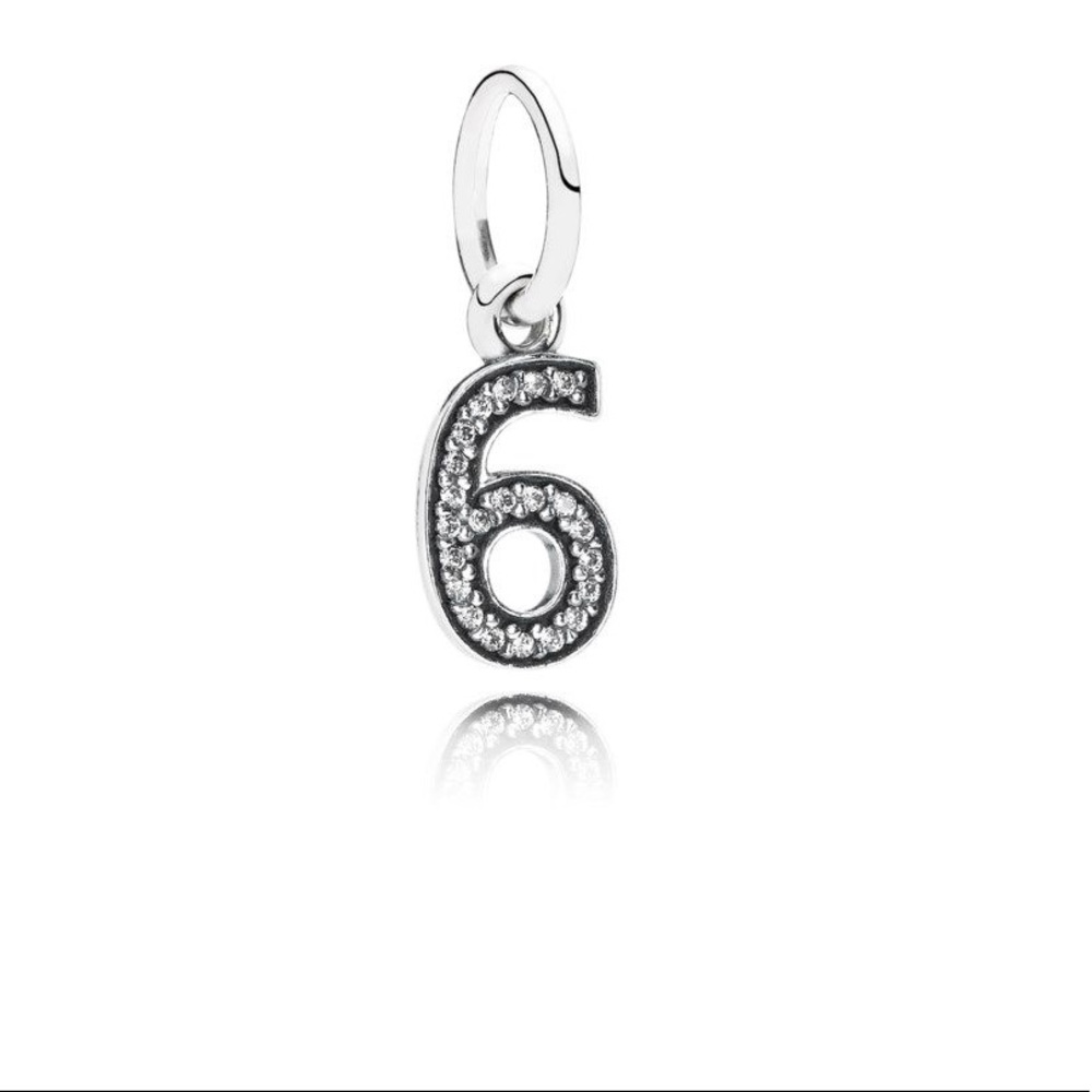 Pandora Number 6 Charm